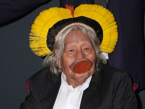 Supporting image for story: Brazilian indigenous chief thanks Charles for shining light on deforestation