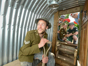 Supporting image for story: Artist digs for history.