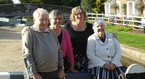 Cllr John Atkins with his two daughters and wife Violet