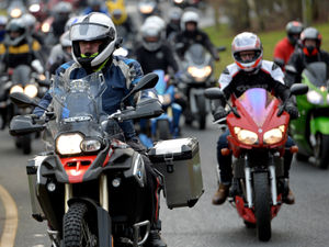 Supporting image for story: WATCH: Hundreds of motorcyclists ride out for anniversary event