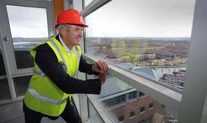 Steve takes a look at what will be his view from his penthouse