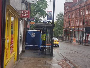 A police tent was later erected on the pavement in Broad Street