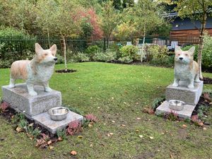 Corgi Statues at Walsall Arboretum