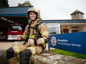Supporting image for story: Colleagues step up to help 'running firefighter' take on 10k race in full kit for charity