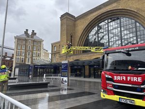 Supporting image for story: Protester who climbed King’s Cross station clock tower with dog is arrested