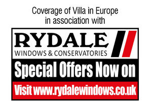 Rydale - sponsors of ES coverage of Aston Villa in Europe