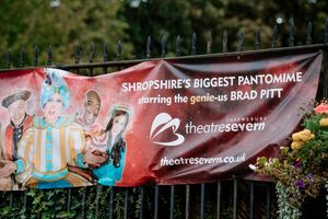 The banner which reads Brad Pitt instead of Brad Fitt