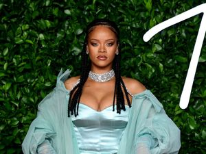 Supporting image for story: Rihanna teases Super Bowl halftime show performance with video