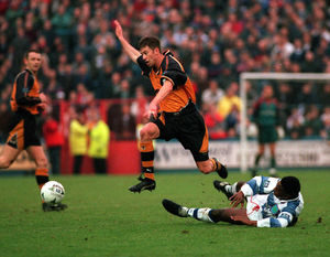 Wolves' Steve Froggatt at full speed.