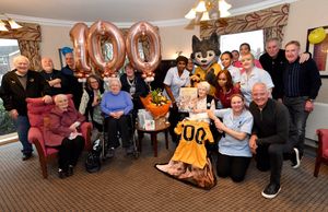 It wasn't just football hero's who made the day happen, staff at the care home, family and friends as part of a ‘Magic Moment’ by Tipton & Coseley Building Society in conjunction with Wolves Wishes.