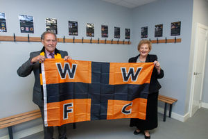 John Flowers and his sister Jean Hayes at Brampton United.
