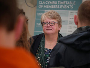 The UK Government’s Secretary of State for the Environment, Food and Rural Affairs Therese Coffey at the Royal Welsh Show. Photo: Andy Compton