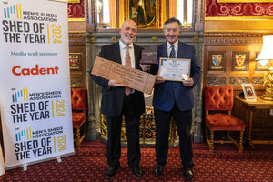UKMSA Simon Rouse and Phil Cleary from Shrewsbury Men's Shed receiving their awards