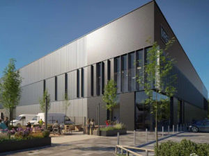 Supporting image for story: Plots at new Telford industrial park at former Sankey's factory up for sale - featuring football pitch and padel court