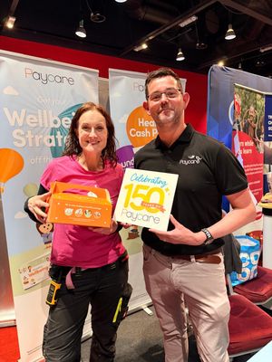 Beth Heath (Shropshire Festivals) and Stephen Burton-Pye (Paycare)