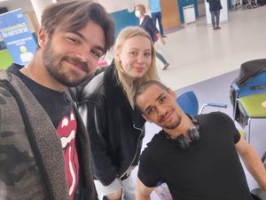 Supporting image for story: Shrewsbury river rescue heroes visit father they saved in terrifying ordeal