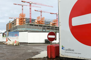 Building work was halted on the Midland Metropolitan Hospital due to Carillion's collapse